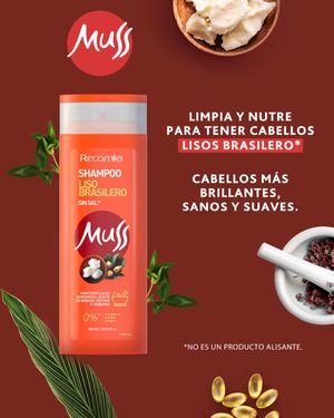 Shampoo Liso Brasilero Muss  400ml