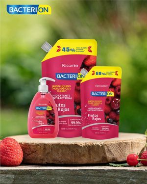 Jabón Líquido Antibacterial  Frutos Rojos Bacterion 300 ml