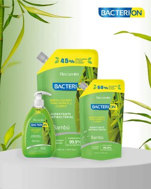 Jabón Líquido Antibacterial  Bambú Bacterion  300 ml