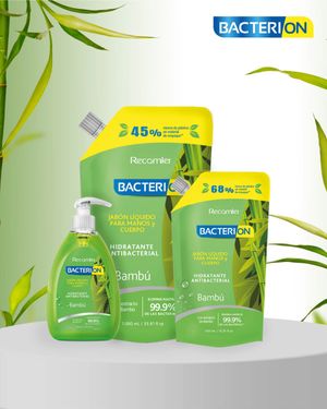 Jabón Líquido Antibacterial  Bambú Bacterion 1000 ml