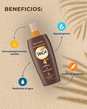 Aceite Bronceador SPF 4  Tanga  185ml