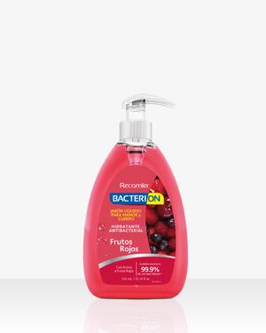 Jabón Líquido Antibacterial  Frutos Rojos Bacterion 300 ml