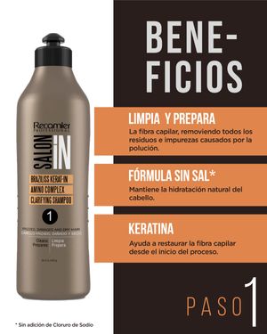 Shampoo Braziliss Paso 1 Salon In 1000 g