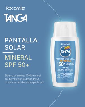 Bloqueador SPF50+ facial mineral Tanga 60gr