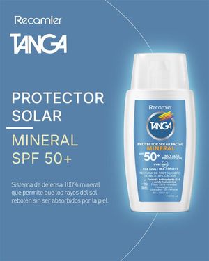 Bloqueador SPF50+ facial mineral Tanga 60gr