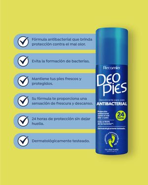 Desodorante Para Pies Antibacterial Deo Pies 260 ml